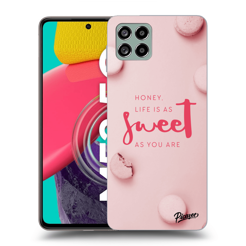 Picasee Samsung Galaxy M53 5G Hülle - Transparentes Silikon - Life is as sweet as you are