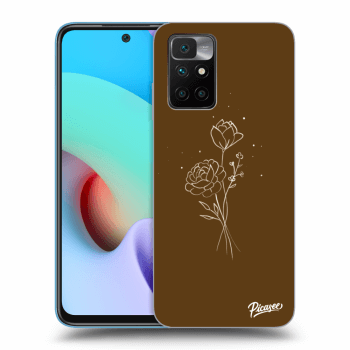 Hülle für Xiaomi Redmi 10 (2022) - Brown flowers
