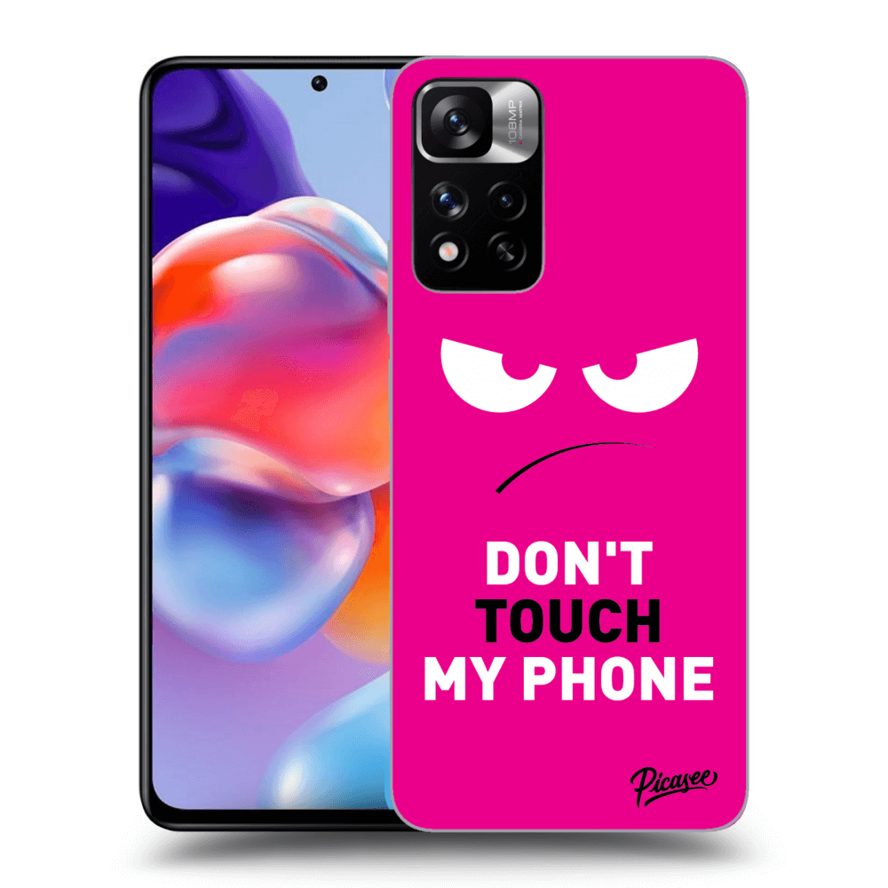 Picasee Xiaomi Redmi Note 11 Pro+ 5G Hülle - Transparentes Silikon - Angry Eyes - Pink