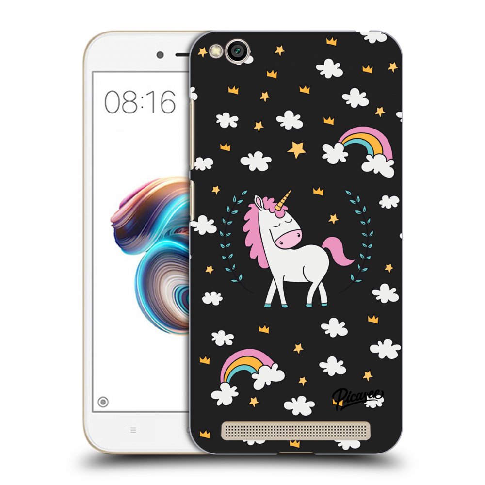 Picasee Xiaomi Redmi 5A Hülle - Schwarzes Silikon - Unicorn star heaven