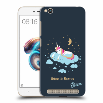 Picasee Xiaomi Redmi 5A Hülle - Schwarzes Silikon - Believe In Unicorns