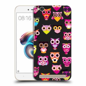 Picasee Xiaomi Redmi 5A Hülle - Schwarzes Silikon - Owls