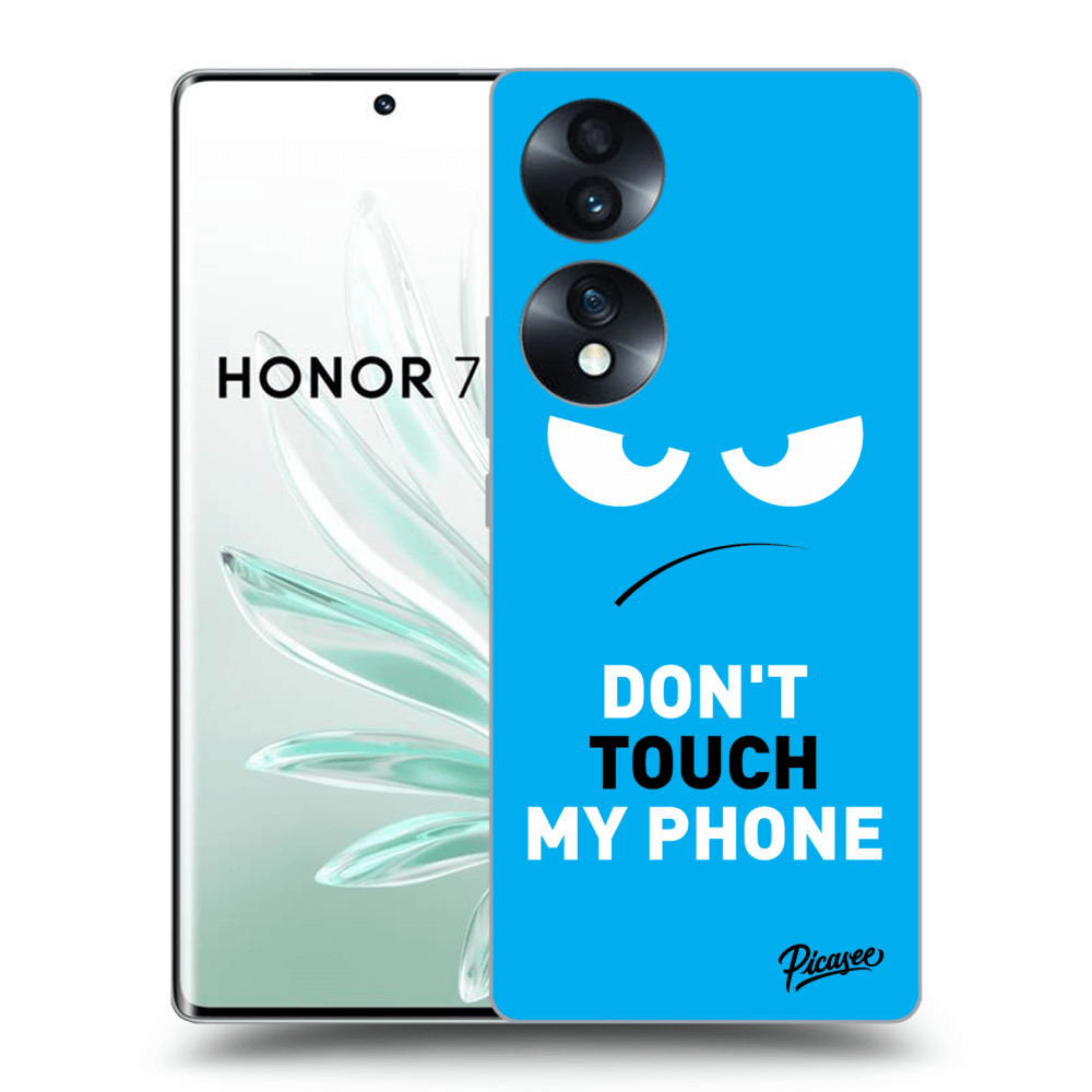 Picasee Honor 70 Hülle - Transparentes Silikon - Angry Eyes - Blue
