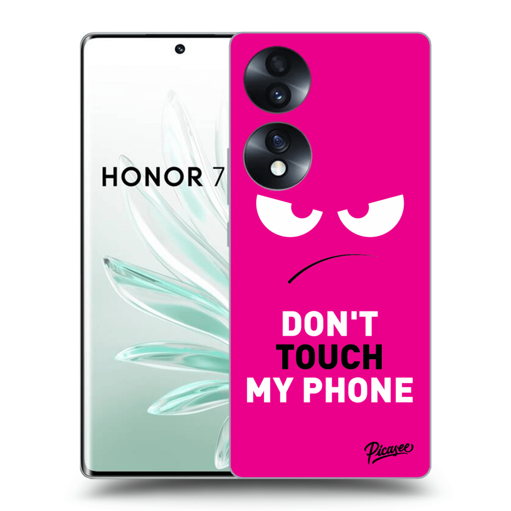 Picasee Honor 70 Hülle - Transparentes Silikon - Angry Eyes - Pink