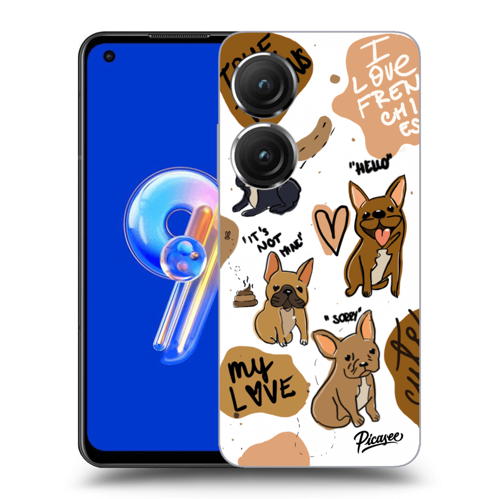 Picasee Asus Zenfone 9 Hülle - Transparentes Silikon - Frenchies
