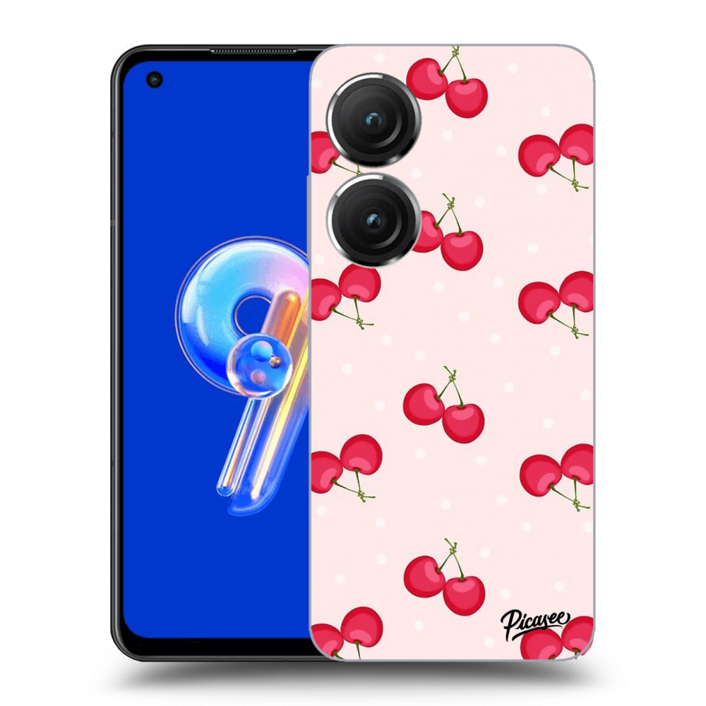 Picasee Asus Zenfone 9 Hülle - Transparentes Silikon - Cherries