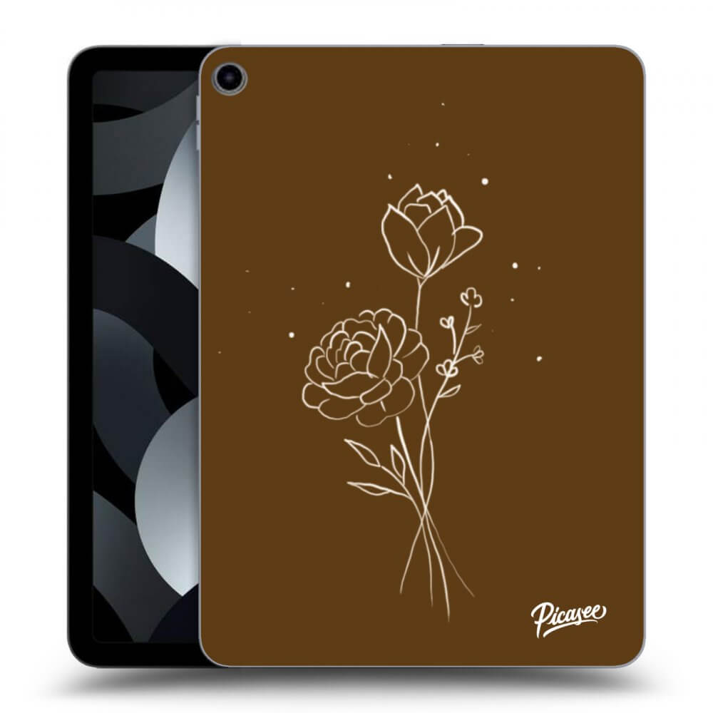 Picasee transparente Silikonhülle für Apple iPad 10,9" 2022 (10.generace) - Brown flowers