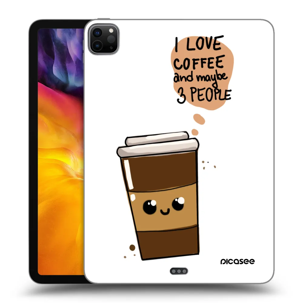 Picasee Schwarze Silikonhülle für Apple iPad Pro 11" 2022 M2 (4.generace) - Cute coffee