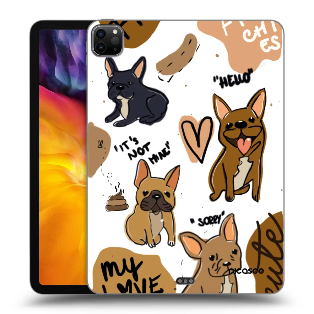 Picasee Schwarze Silikonhülle für Apple iPad Pro 11" 2022 M2 (4.generace) - Frenchies