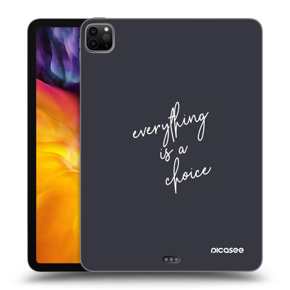 Picasee Schwarze Silikonhülle für Apple iPad Pro 11" 2022 M2 (4.generace) - Everything is a choice
