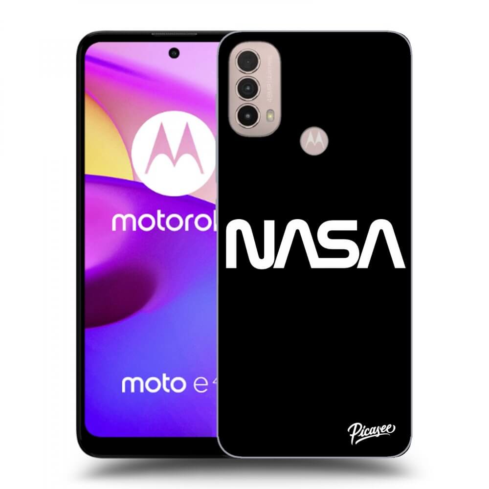 Picasee Motorola Moto E40 Hülle - Schwarzes Silikon - NASA Basic