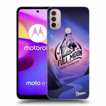 Picasee Motorola Moto E40 Hülle - Schwarzes Silikon - Wolf