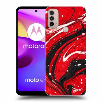 Hülle für Motorola Moto E40 - Red black