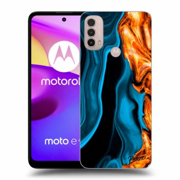 Hülle für Motorola Moto E40 - Gold blue