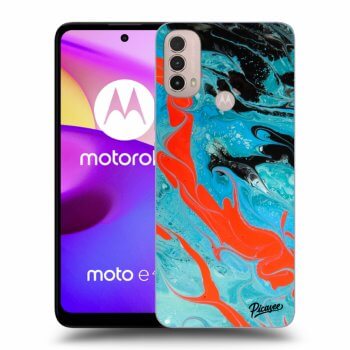Hülle für Motorola Moto E40 - Blue Magma
