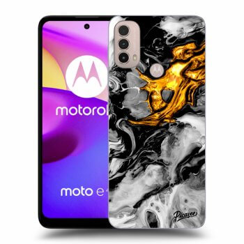 Hülle für Motorola Moto E40 - Black Gold 2