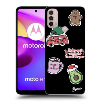 Hülle für Motorola Moto E40 - Christmas Stickers