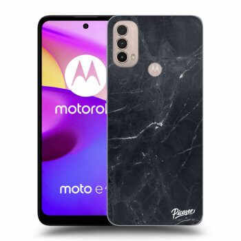 Hülle für Motorola Moto E40 - Black marble
