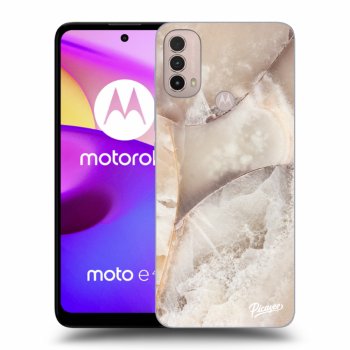 Hülle für Motorola Moto E40 - Cream marble