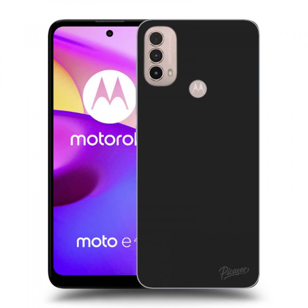 Picasee Motorola Moto E40 Hülle - Schwarzes Silikon - Clear