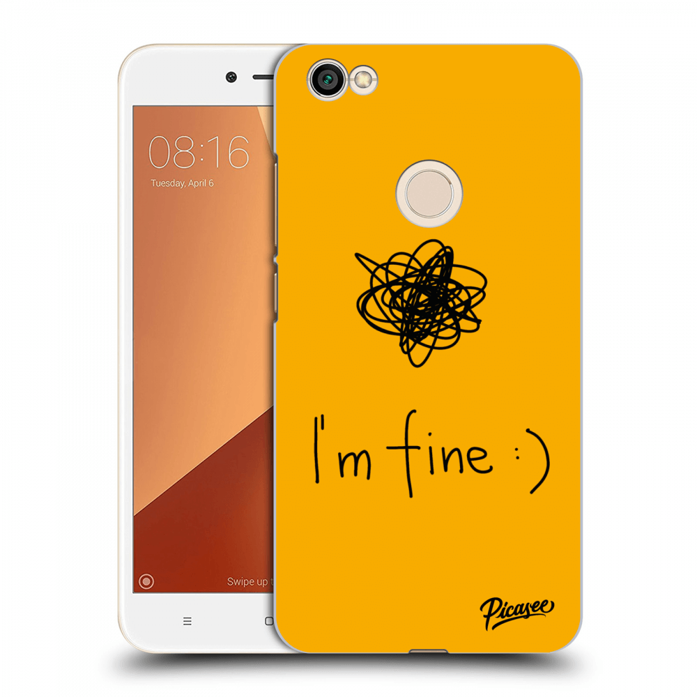 Picasee Xiaomi Redmi Note 5A Global Hülle - Schwarzer Kunststoff - I am fine