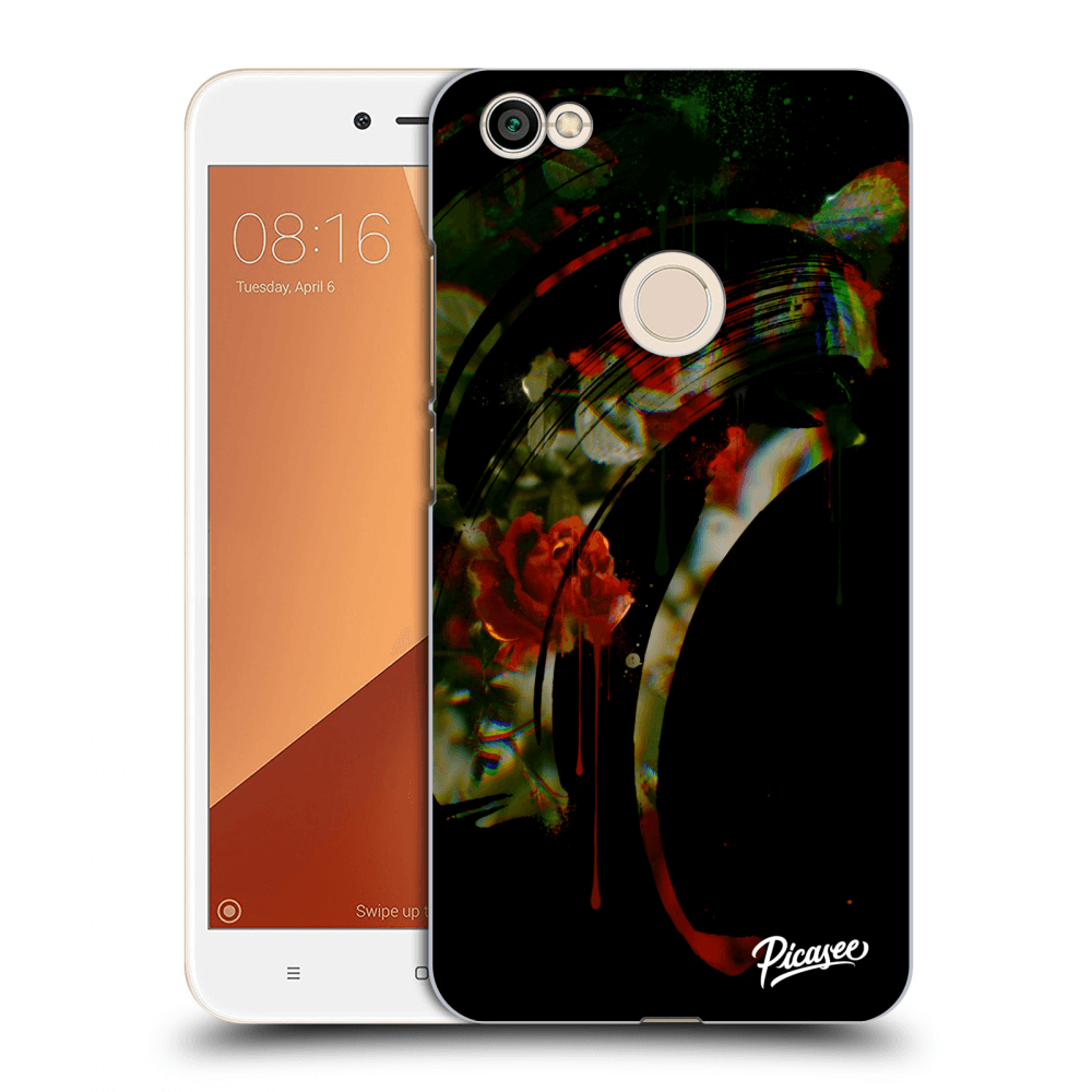 Picasee Xiaomi Redmi Note 5A Global Hülle - Schwarzer Kunststoff - Roses black