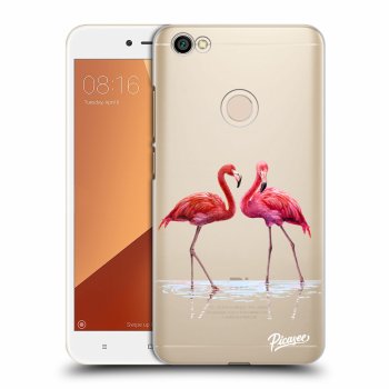 Picasee Xiaomi Redmi Note 5A Global Hülle - Transparentes Silikon - Flamingos couple