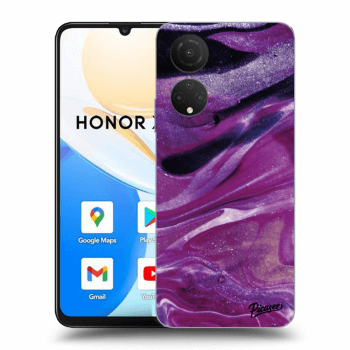 Hülle für Honor X7 - Purple glitter
