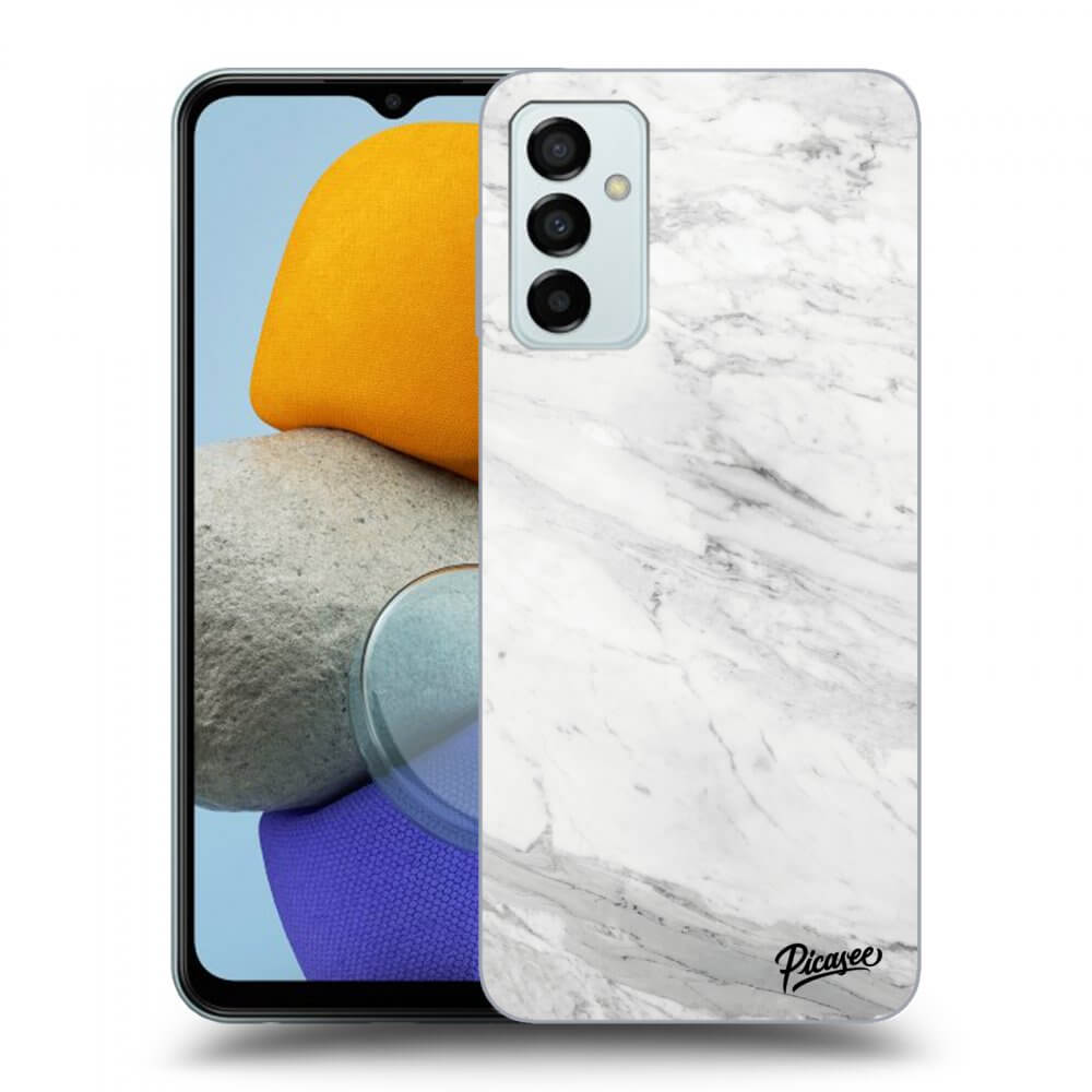 Picasee Samsung Galaxy M23 5G Hülle - Transparentes Silikon - White marble