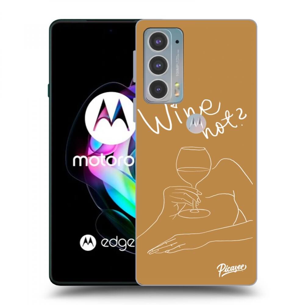 Picasee Motorola Edge 20 Hülle - Transparentes Silikon - Wine not