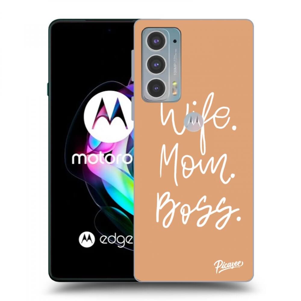 Picasee Motorola Edge 20 Hülle - Schwarzes Silikon - Boss Mama