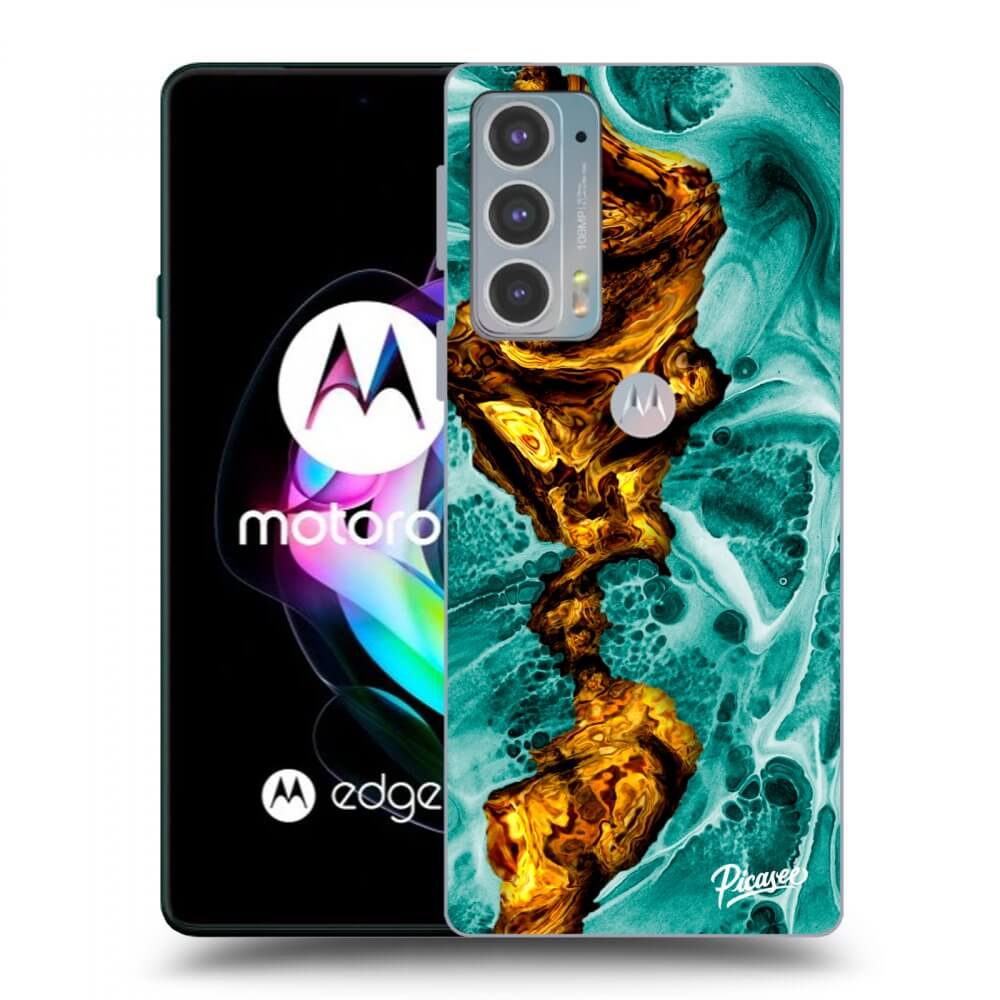 Picasee Motorola Edge 20 Hülle - Transparentes Silikon - Goldsky