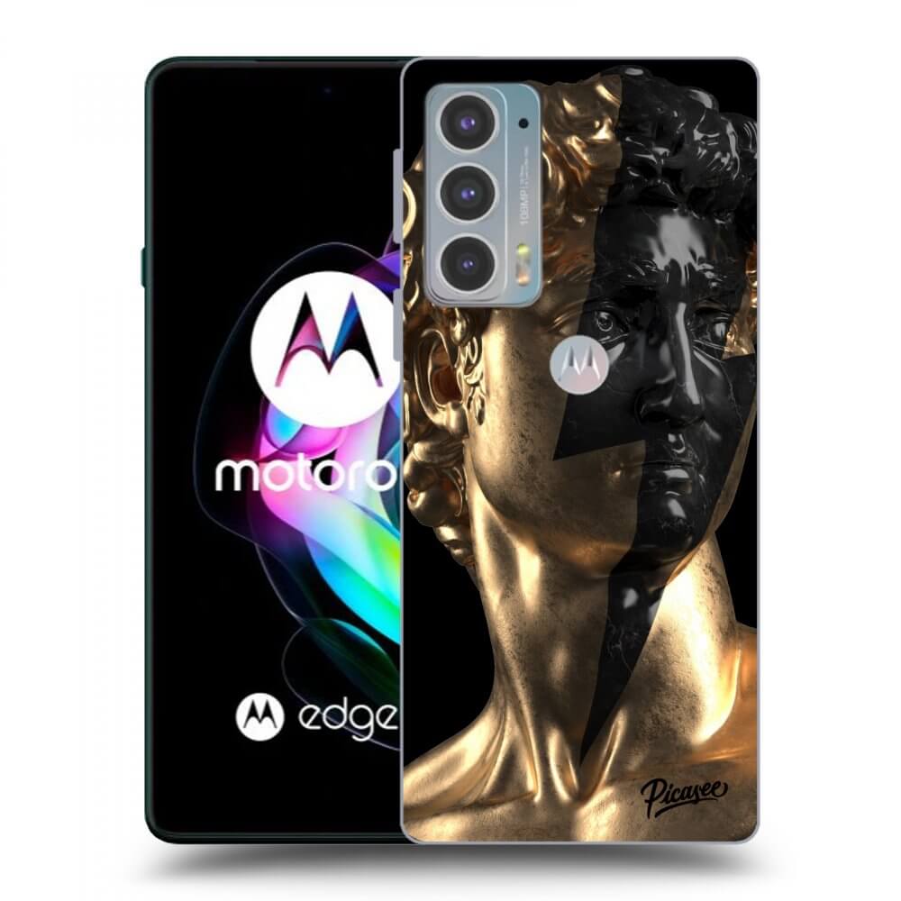 Picasee Motorola Edge 20 Hülle - Schwarzes Silikon - Wildfire - Gold
