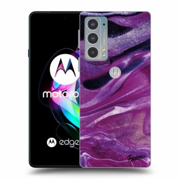 Hülle für Motorola Edge 20 - Purple glitter