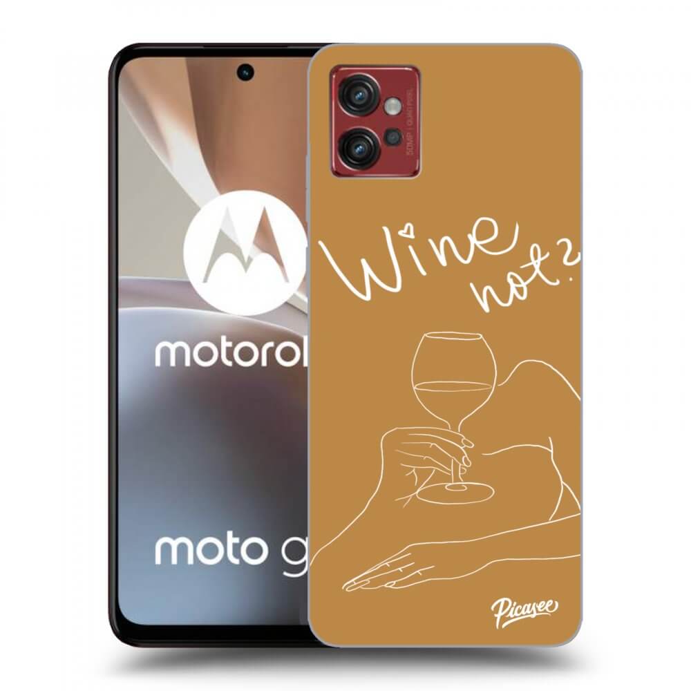 Picasee Motorola Moto G32 Hülle - Schwarzes Silikon - Wine not