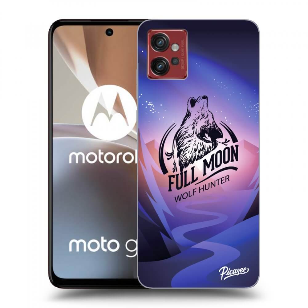 Picasee Motorola Moto G32 Hülle - Schwarzes Silikon - Wolf