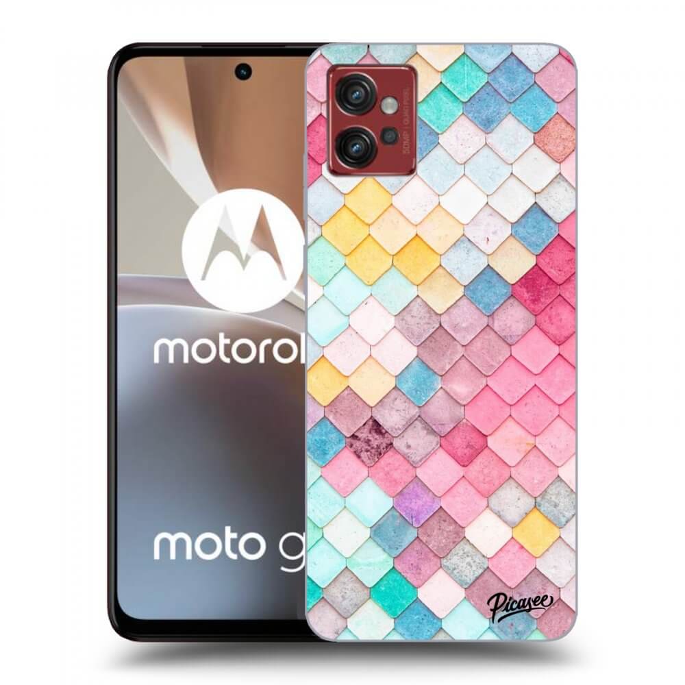 Picasee Motorola Moto G32 Hülle - Schwarzes Silikon - Colorful roof