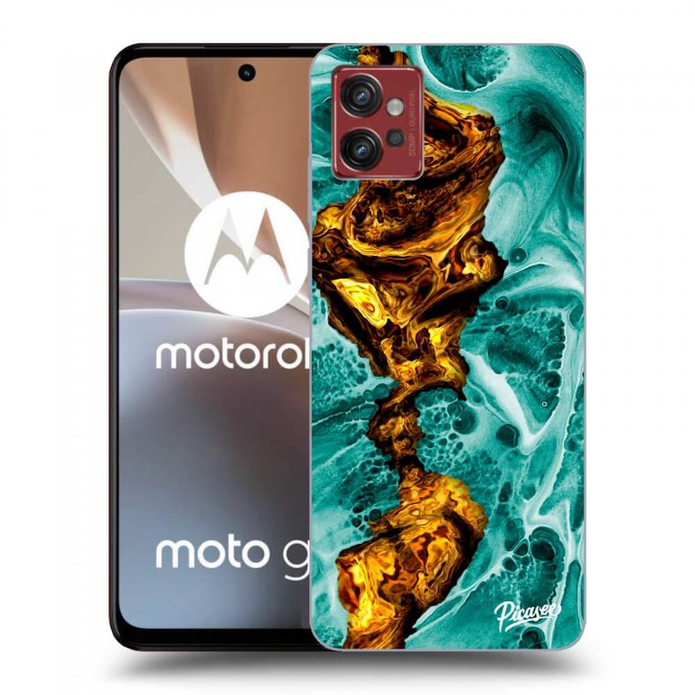 Picasee Motorola Moto G32 Hülle - Schwarzes Silikon - Goldsky
