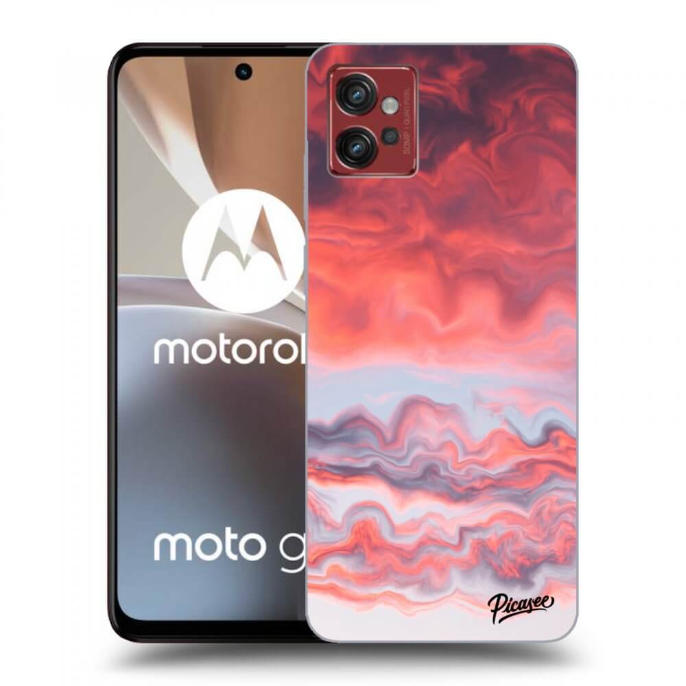 Picasee Motorola Moto G32 Hülle - Schwarzes Silikon - Sunset