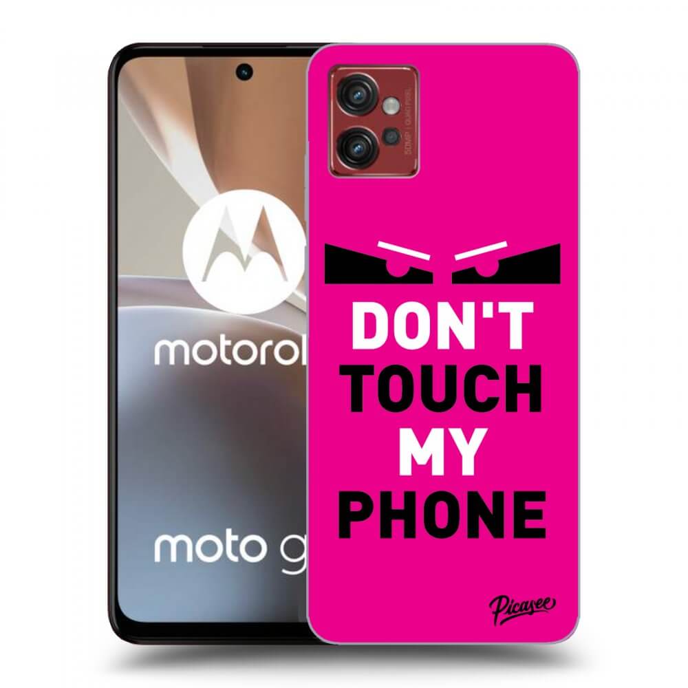 Picasee Motorola Moto G32 Hülle - Schwarzes Silikon - Shadow Eye - Pink