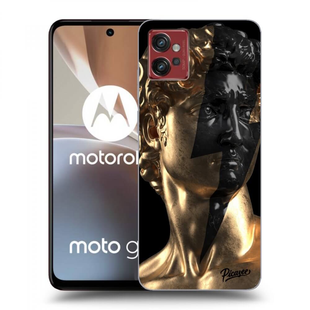 Picasee Motorola Moto G32 Hülle - Schwarzes Silikon - Wildfire - Gold