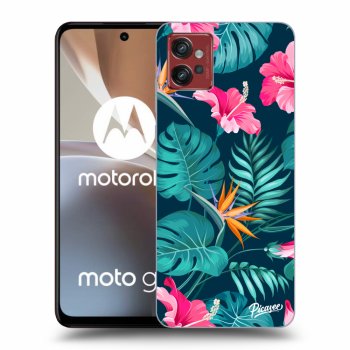 Hülle für Motorola Moto G32 - Pink Monstera