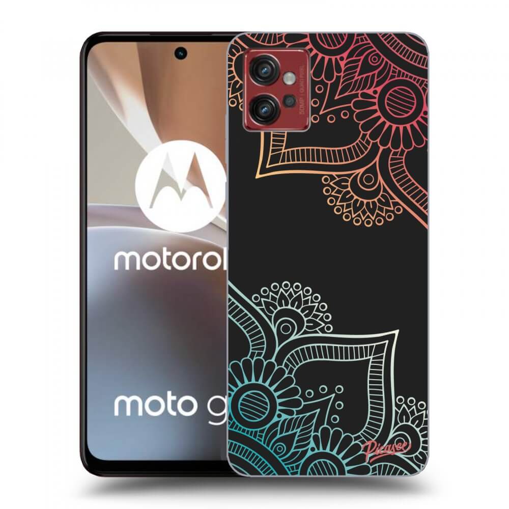 Picasee Motorola Moto G32 Hülle - Schwarzes Silikon - Flowers pattern