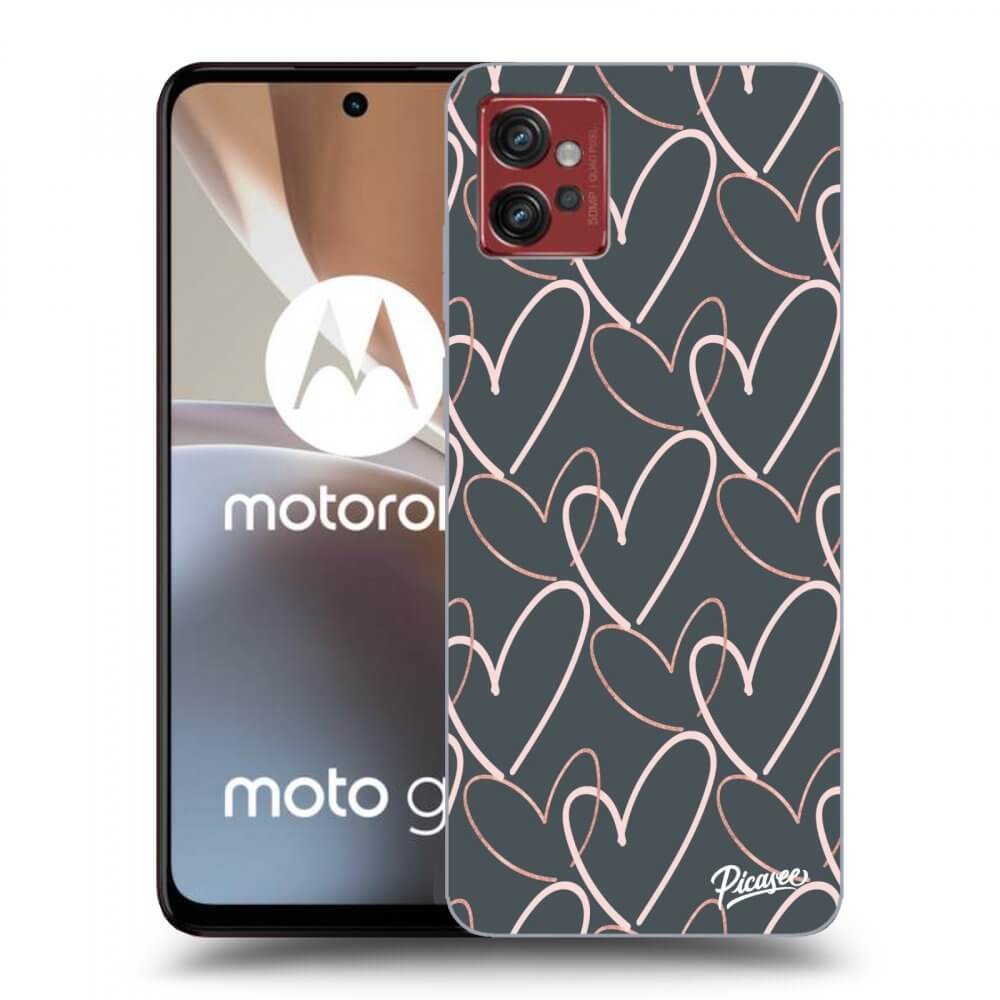 Picasee Motorola Moto G32 Hülle - Schwarzes Silikon - Lots of love