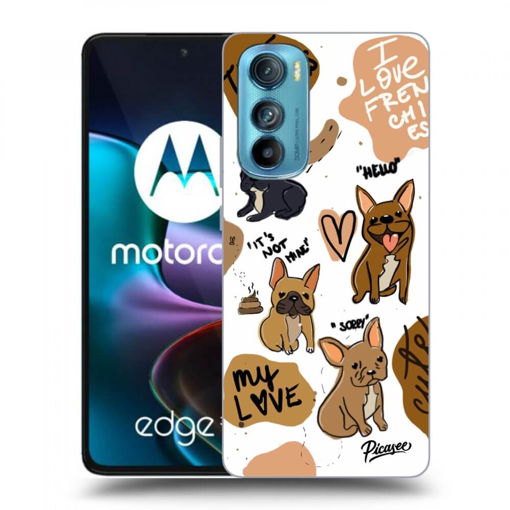 Picasee Motorola Edge 30 Hülle - Schwarzes Silikon - Frenchies