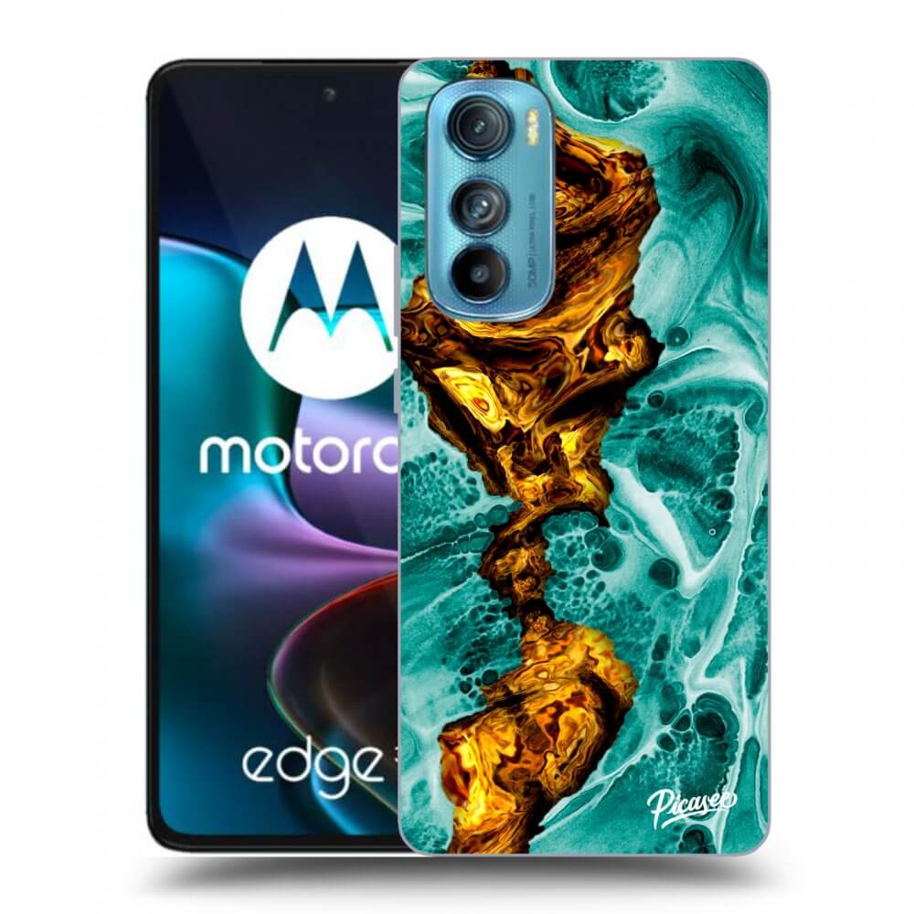Picasee Motorola Edge 30 Hülle - Transparentes Silikon - Goldsky