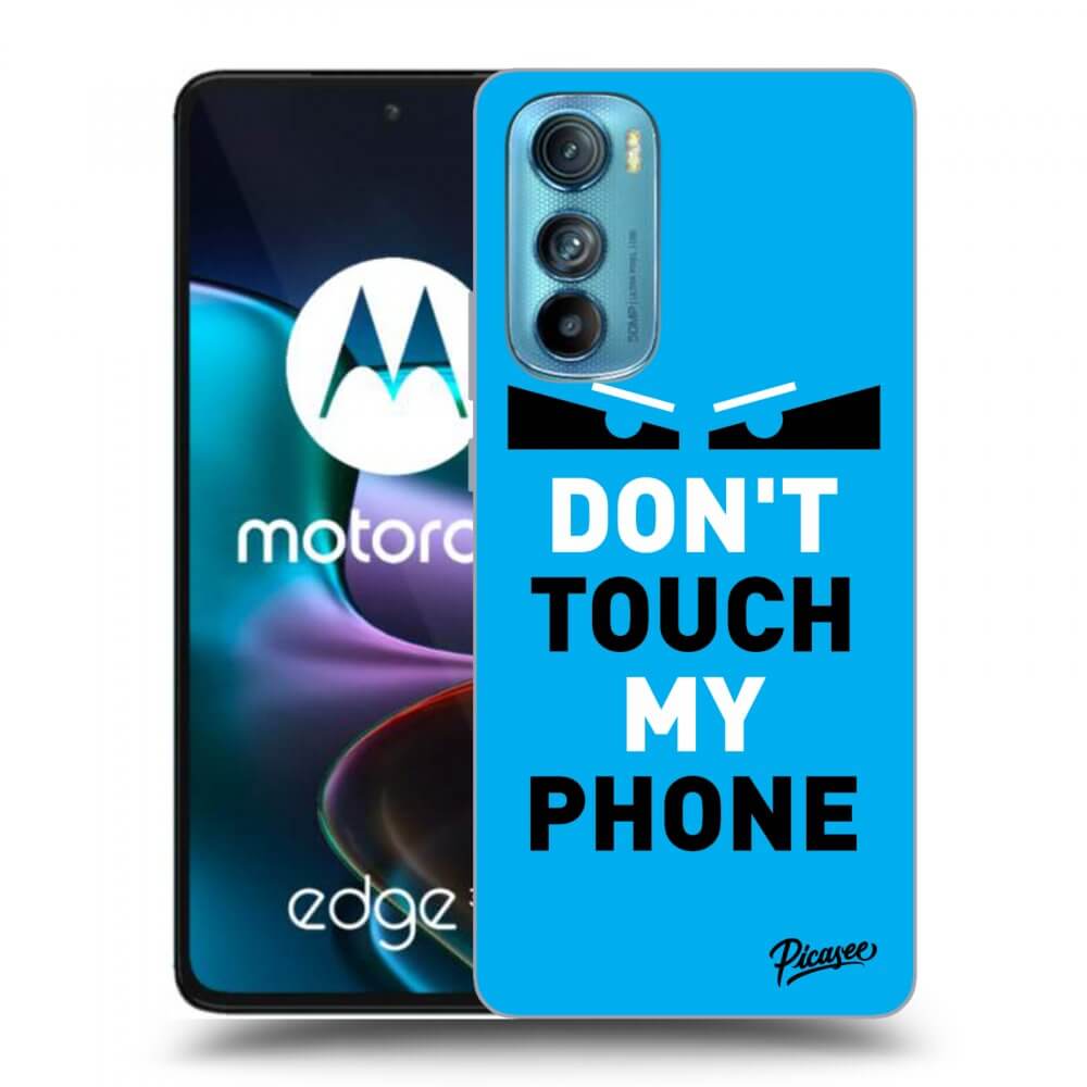 Picasee Motorola Edge 30 Hülle - Schwarzes Silikon - Shadow Eye - Blue