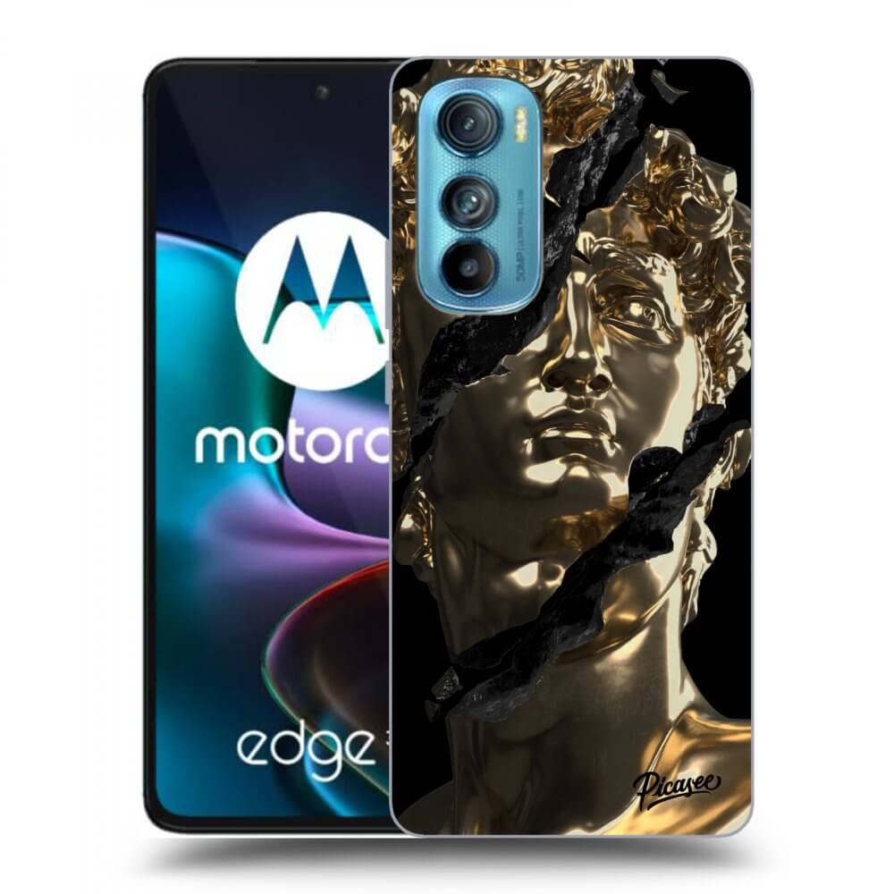Picasee Motorola Edge 30 Hülle - Schwarzes Silikon - Golder