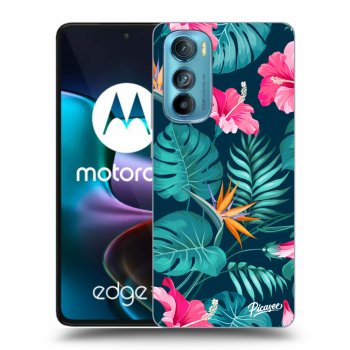 Hülle für Motorola Edge 30 - Pink Monstera