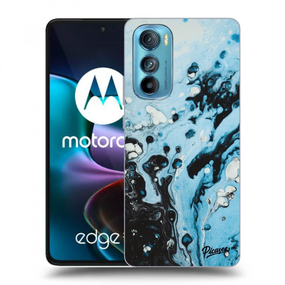 Picasee Motorola Edge 30 Hülle - Transparentes Silikon - Organic blue